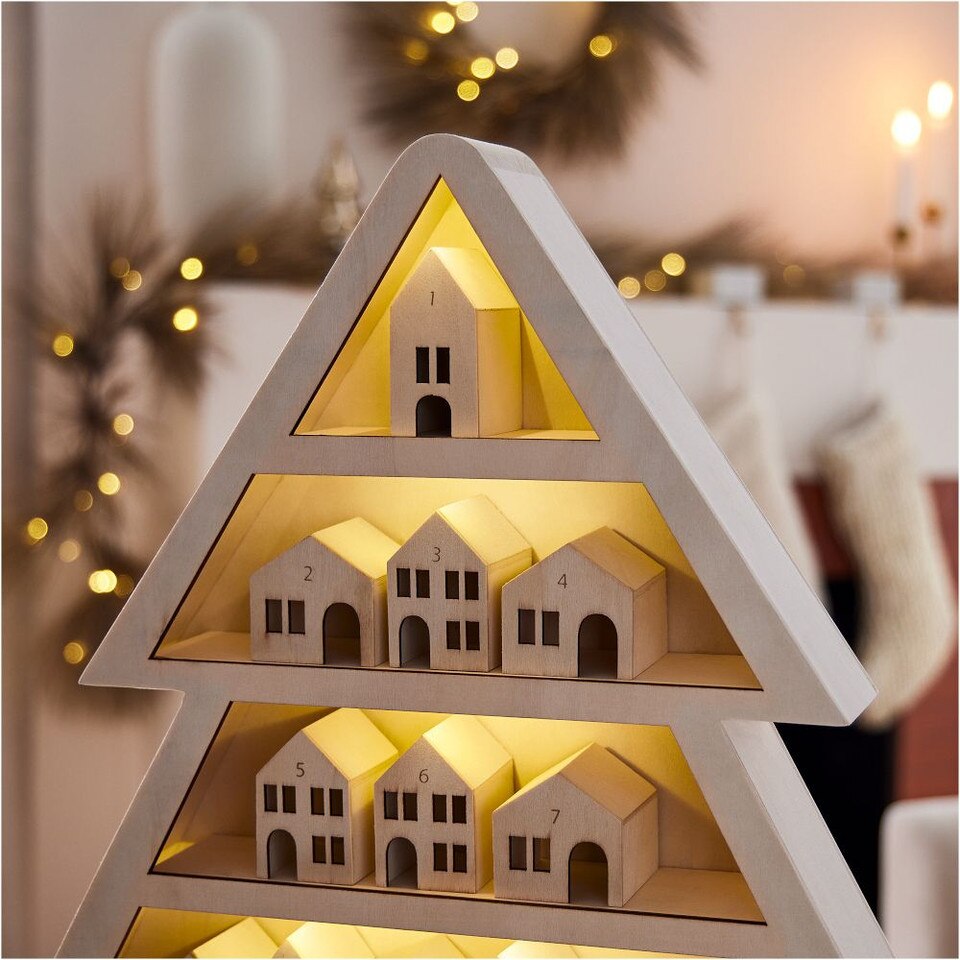 Wooden Light Up Advent Calendar 